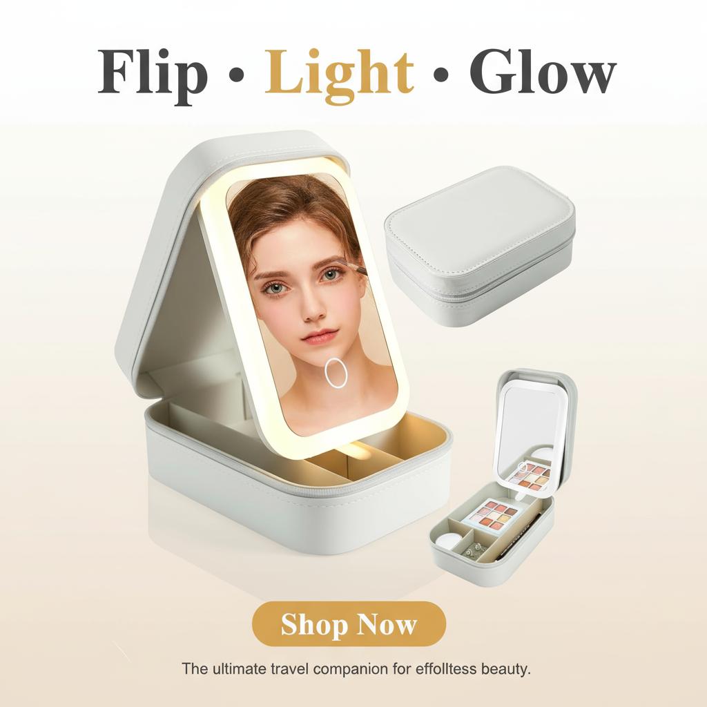 💸GlamGlow LED Mirror Jewelry Box🫣